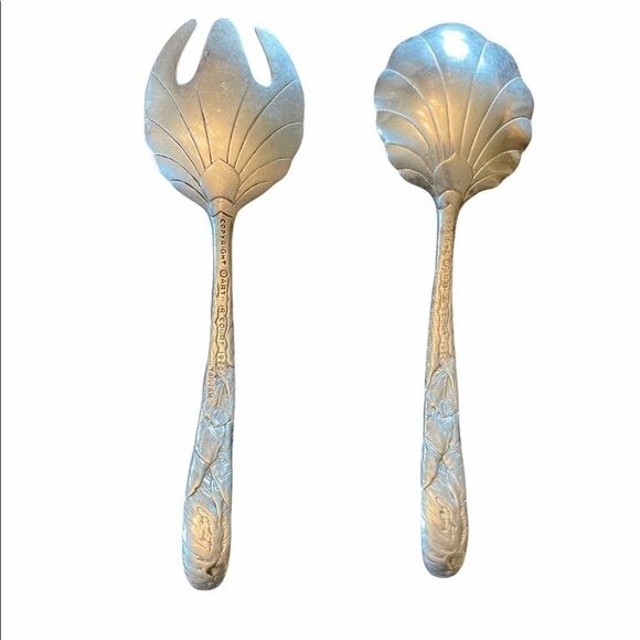 Vtg ARTHUR COURT Salad Serving Set Bunny 1990 - Picture 3 of 5